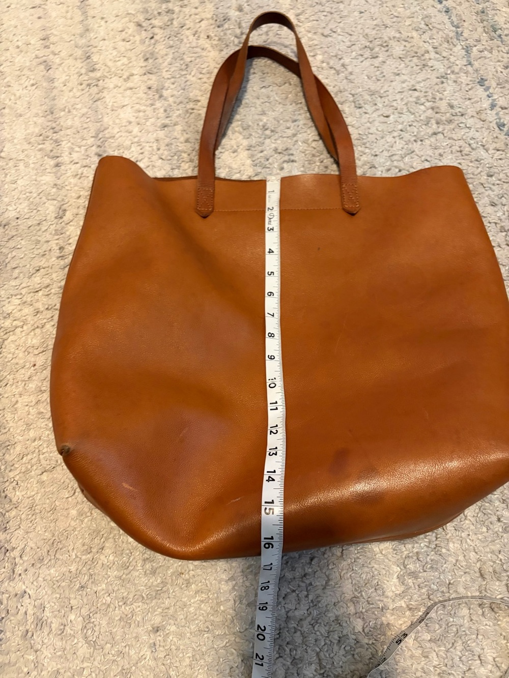 Madewell The Transport Tote English Saddle Brown Leather Classic Shoulder Bag - Picture 14 of 15